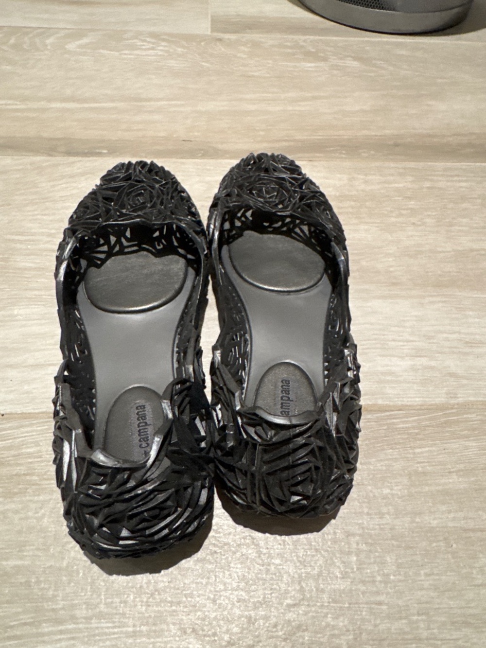 Melissa + Campana black jelly flats like new size 8